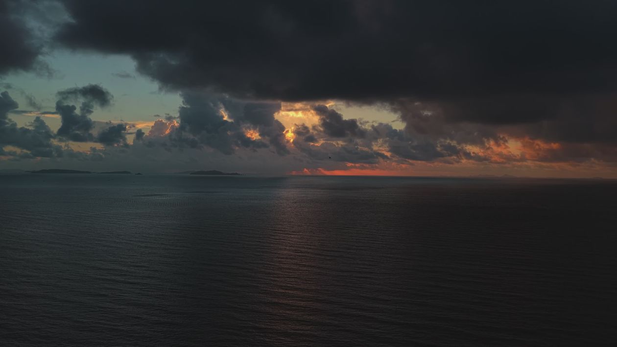 Dramatic Ocean Sunset with Stormy Clouds Free Stock Video Footage ...