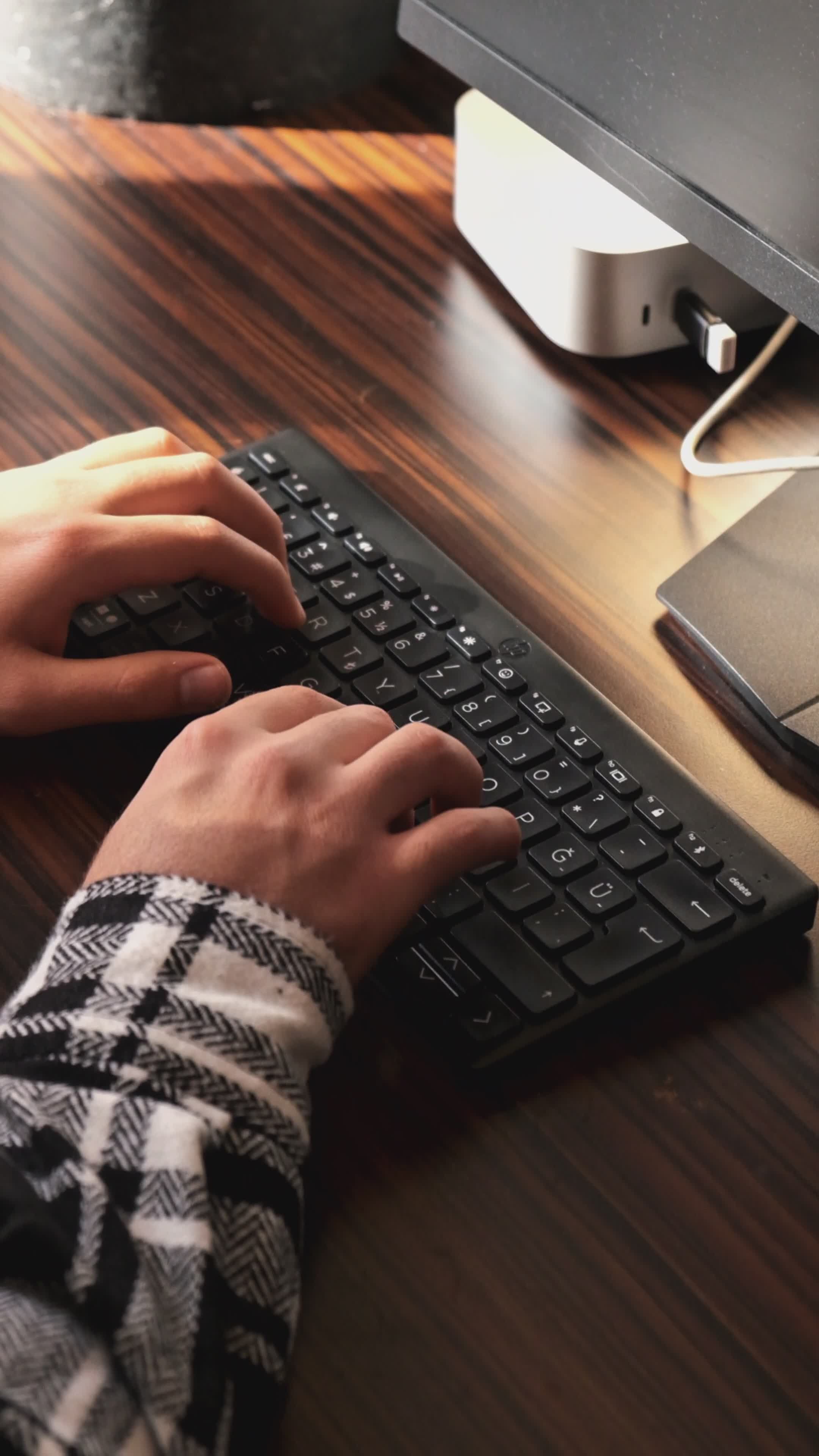 Typing on a Keyboard in an Office Setting Free Stock Video Footage ...