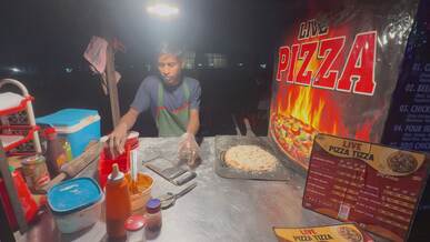 street food pizza vendor in dhaka