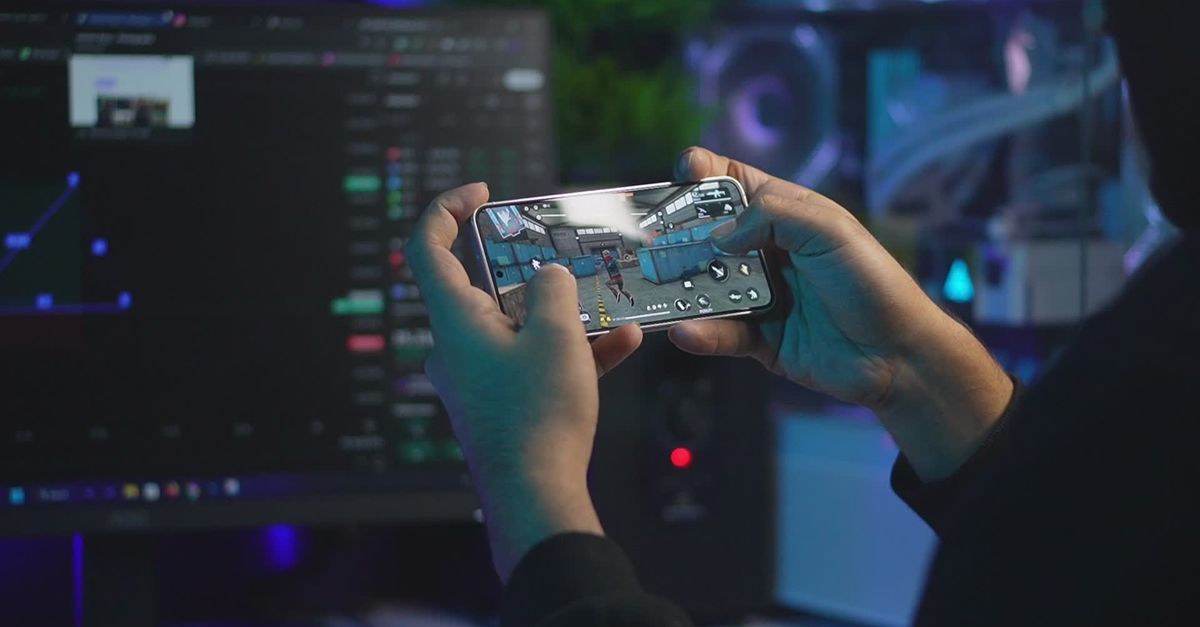 Loading Gaming Engaging Mobile Gaming Session with Esports Setup Free Stock Video ...