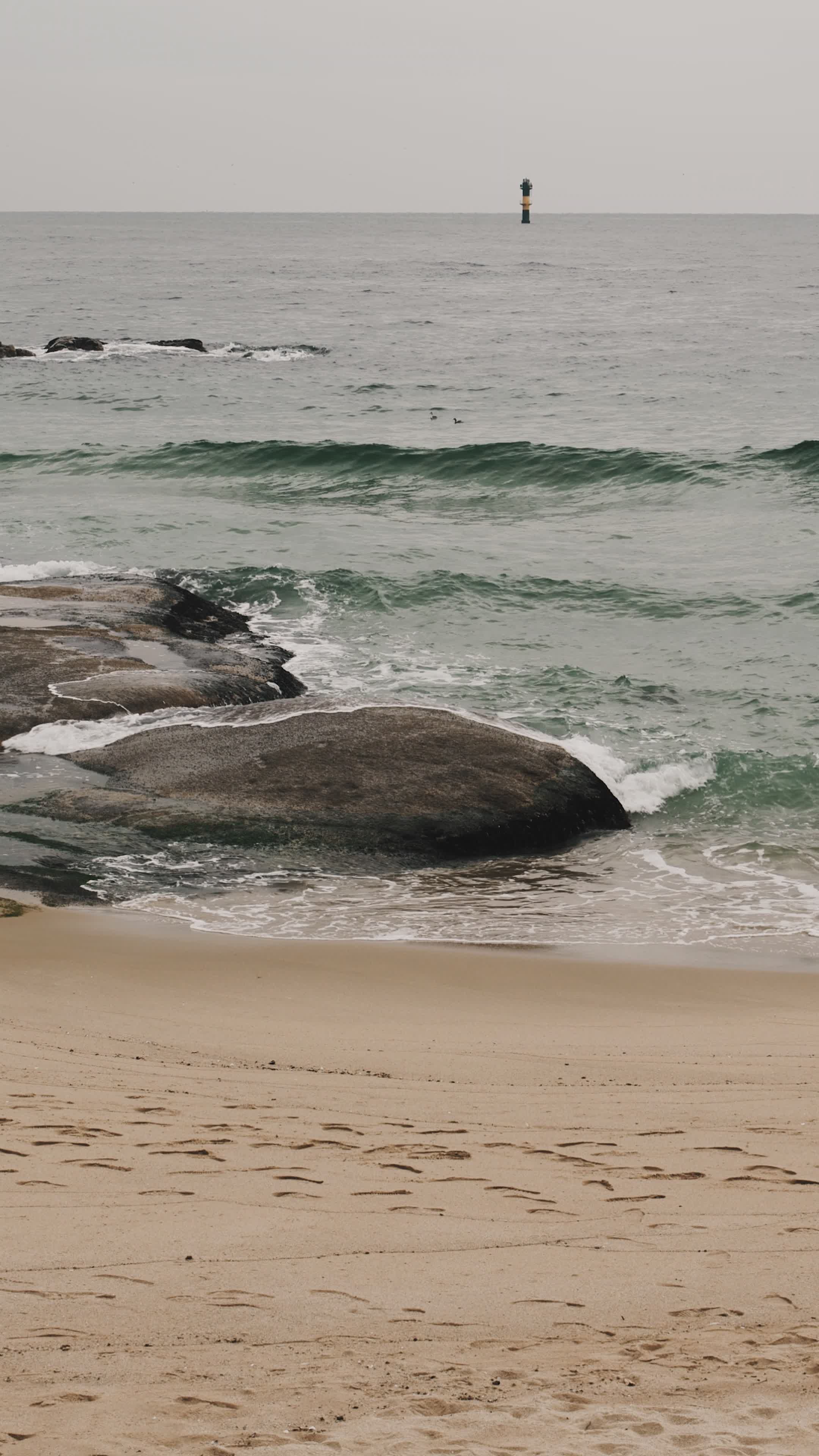 Serene Ocean Waves at Rocky Beach Free Stock Video Footage, Royalty ...