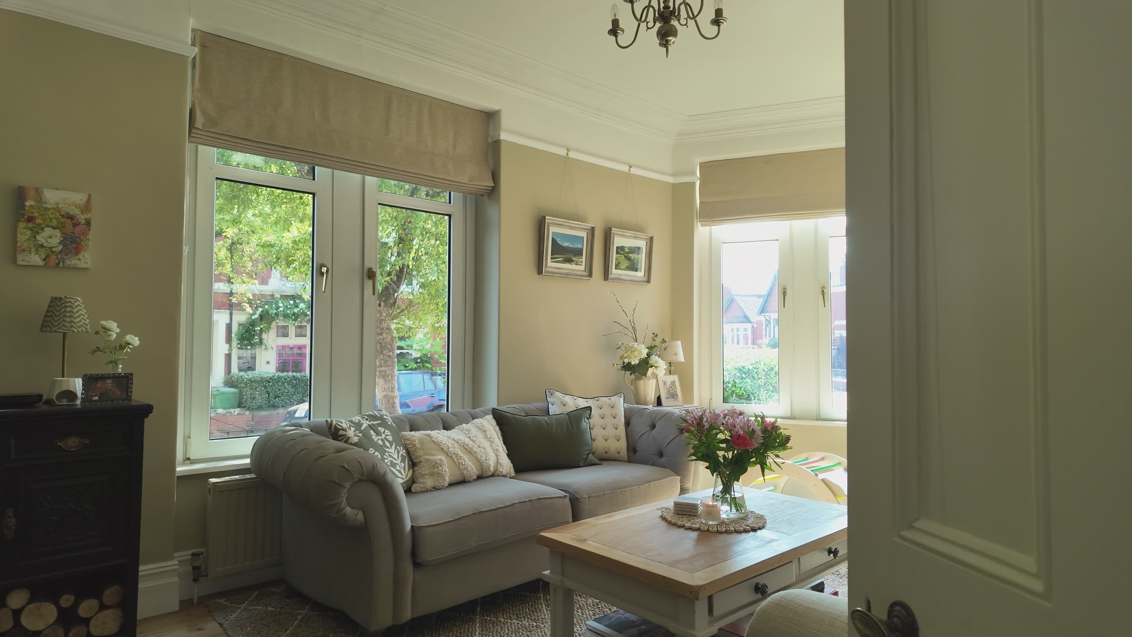 Charming British Living Room Interior Design Free Stock Video Footage ...