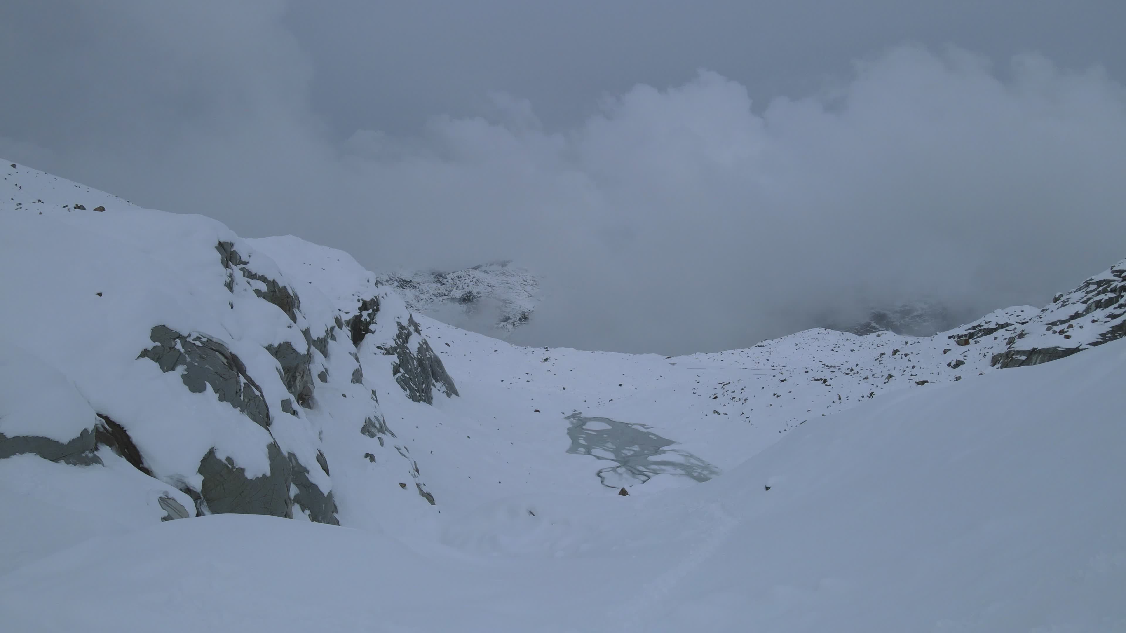 Drone Footage of Snowy Mountain Landscape Free Stock Video Footage ...