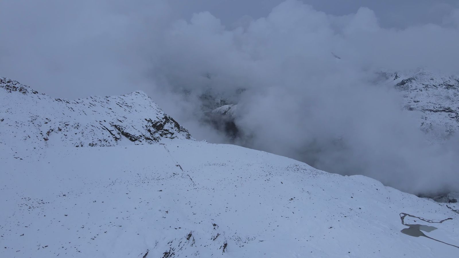 Drone Footage of Snow Covered Mountains Free Stock Video Footage ...