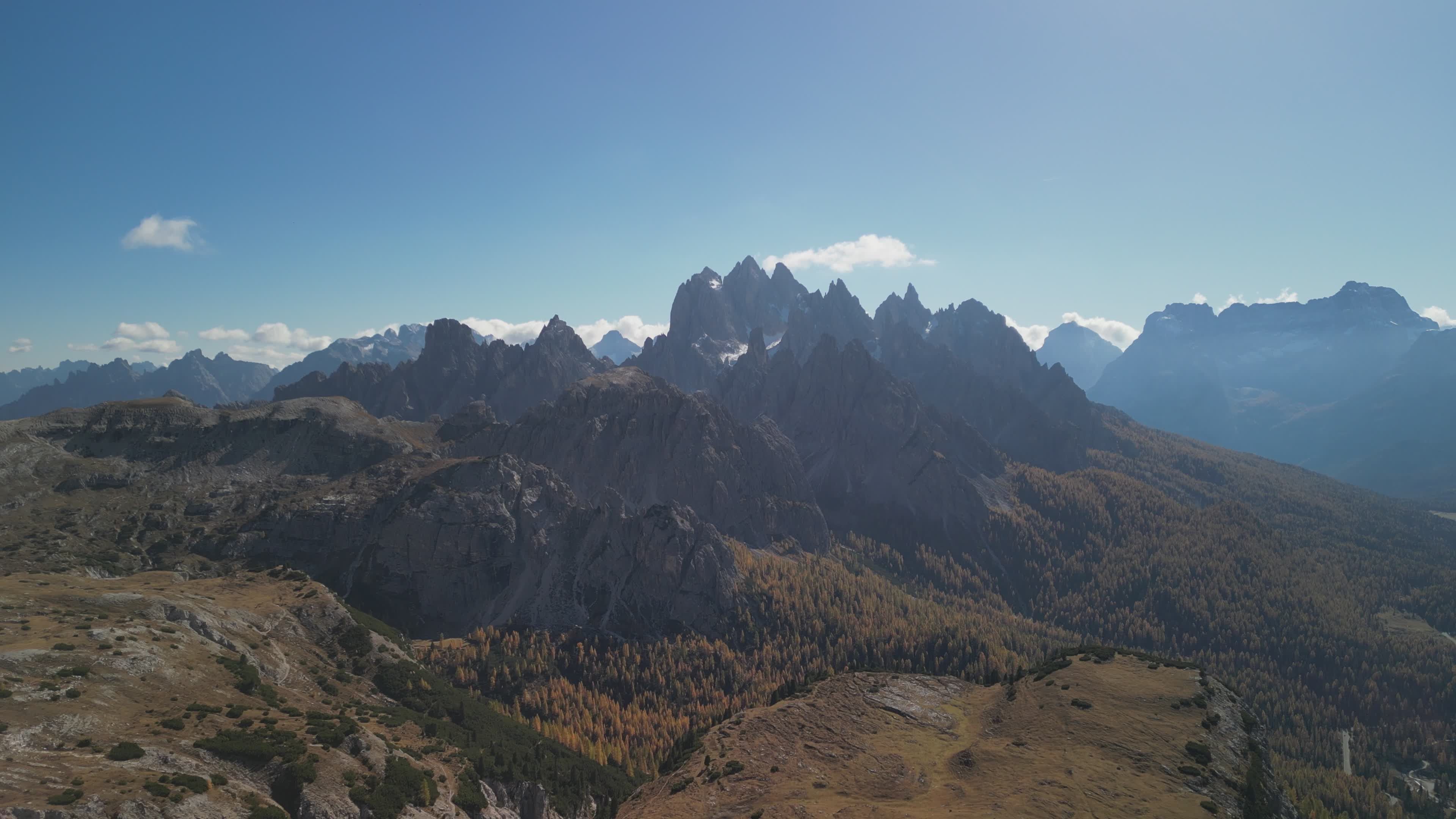 Breathtaking Aerial View of Dolomite Mountains Free Stock Video Footage ...