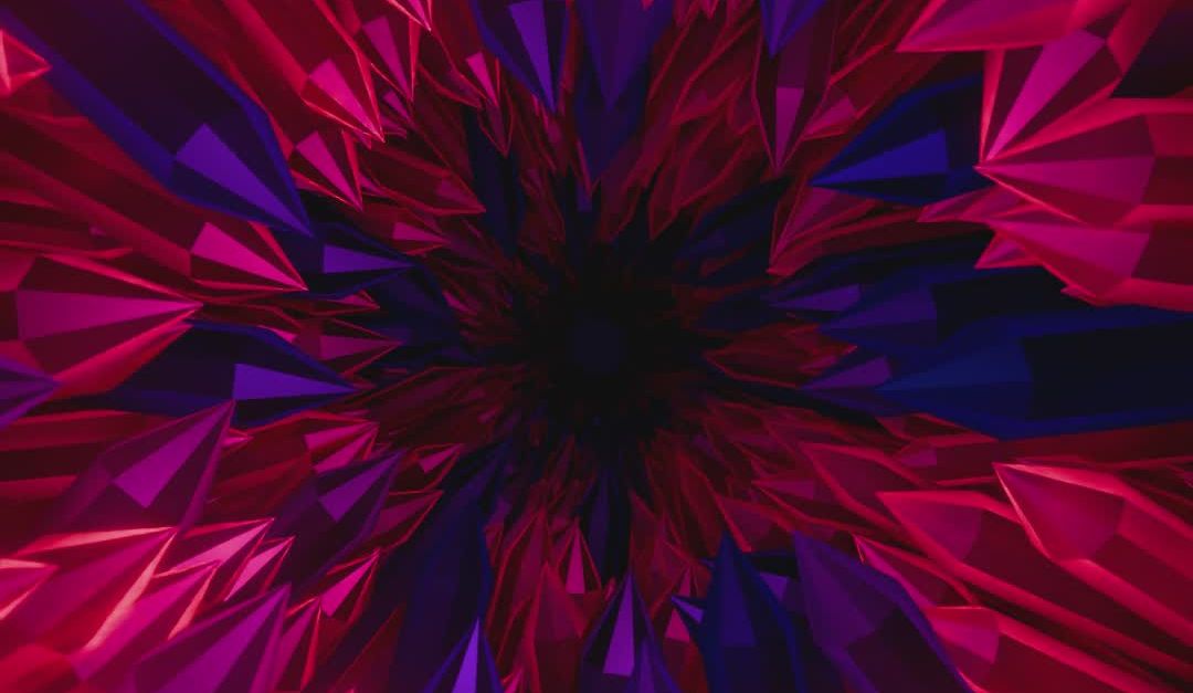 Animation Red Crystal Vivid Abstract Neon Crystal Animation Free Stock Video Footage, Royalty ...