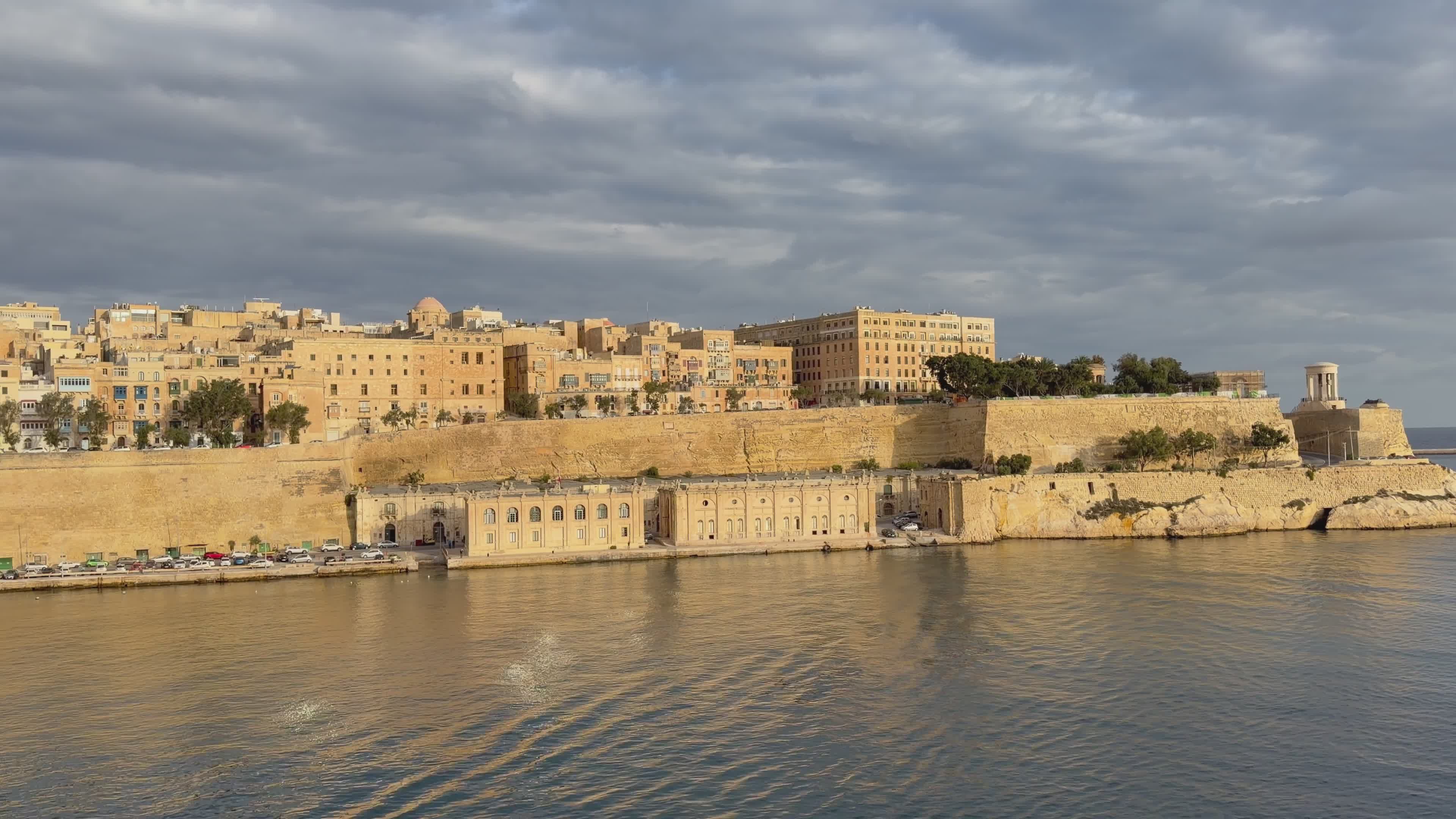 Valletta's Historic Limestone Fortifications Free Stock Video Footage ...