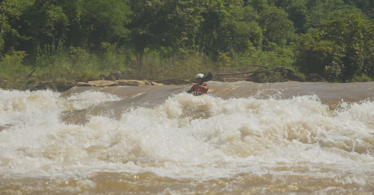 Kayaking Raging River Extreme Kayaking Through Wild River Rapids Free Stock Video Footage ...