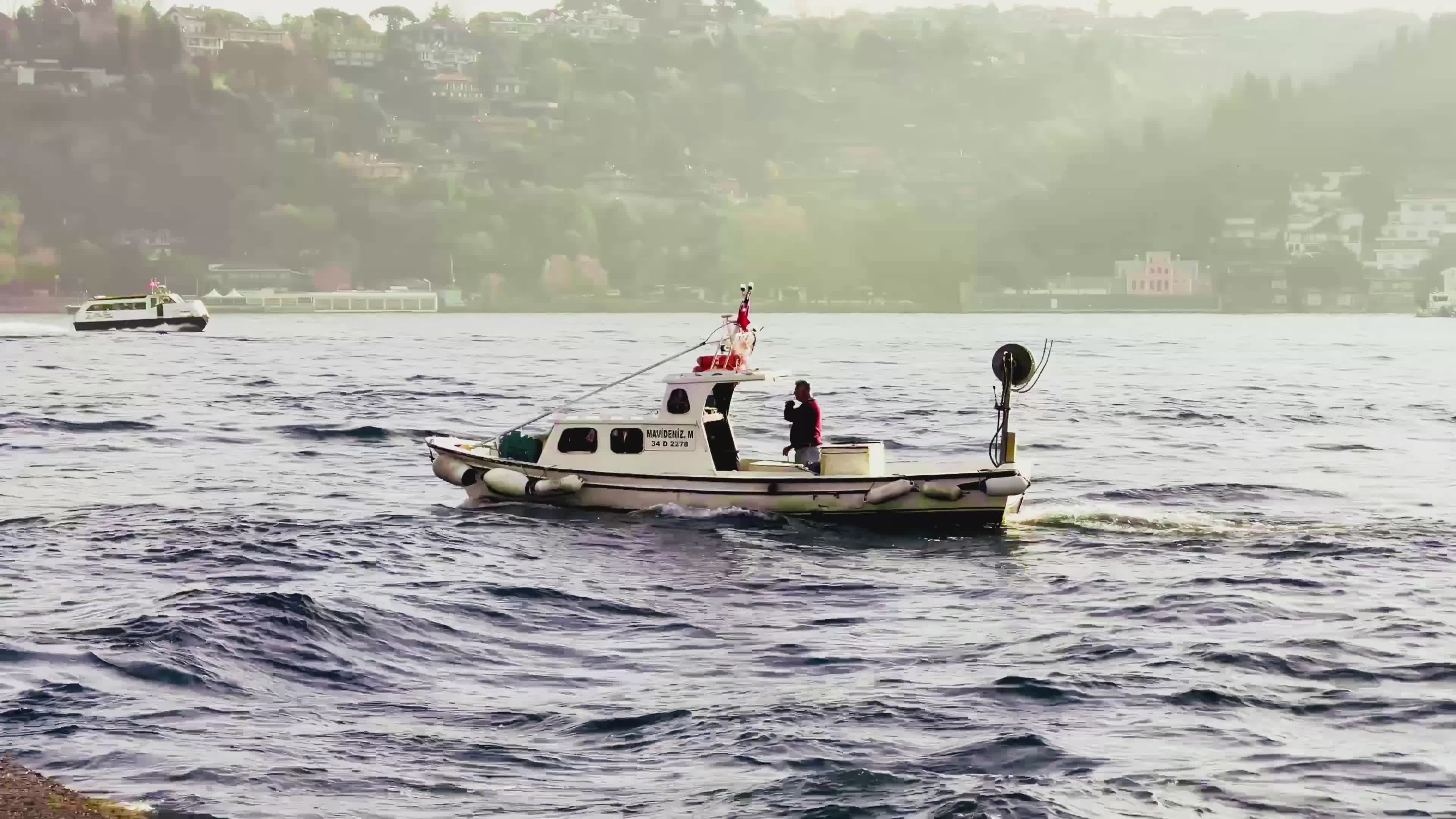 Serene Boat Ride at Golden Hour on Calm Waters Free Stock Video Footage ...