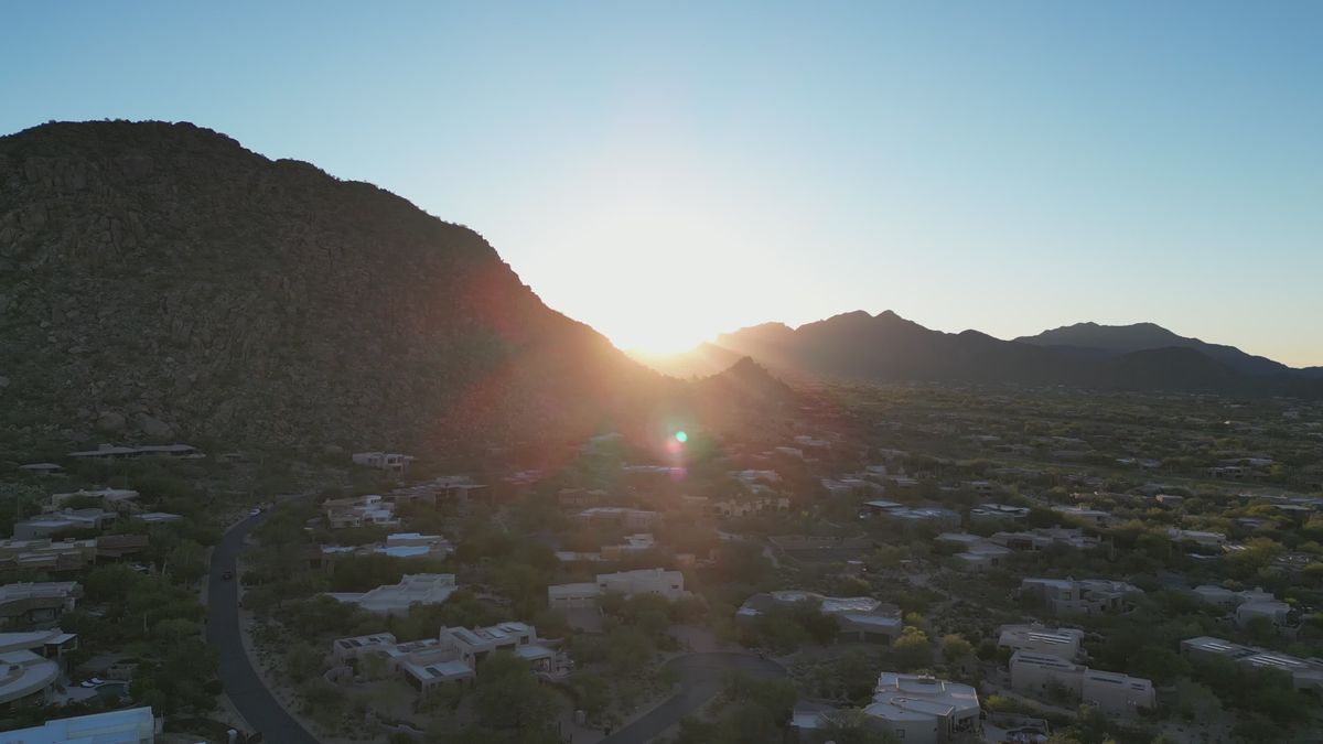 Scenic Arizona Sunrise Over Desert Mountains Free Stock Video Footage ...