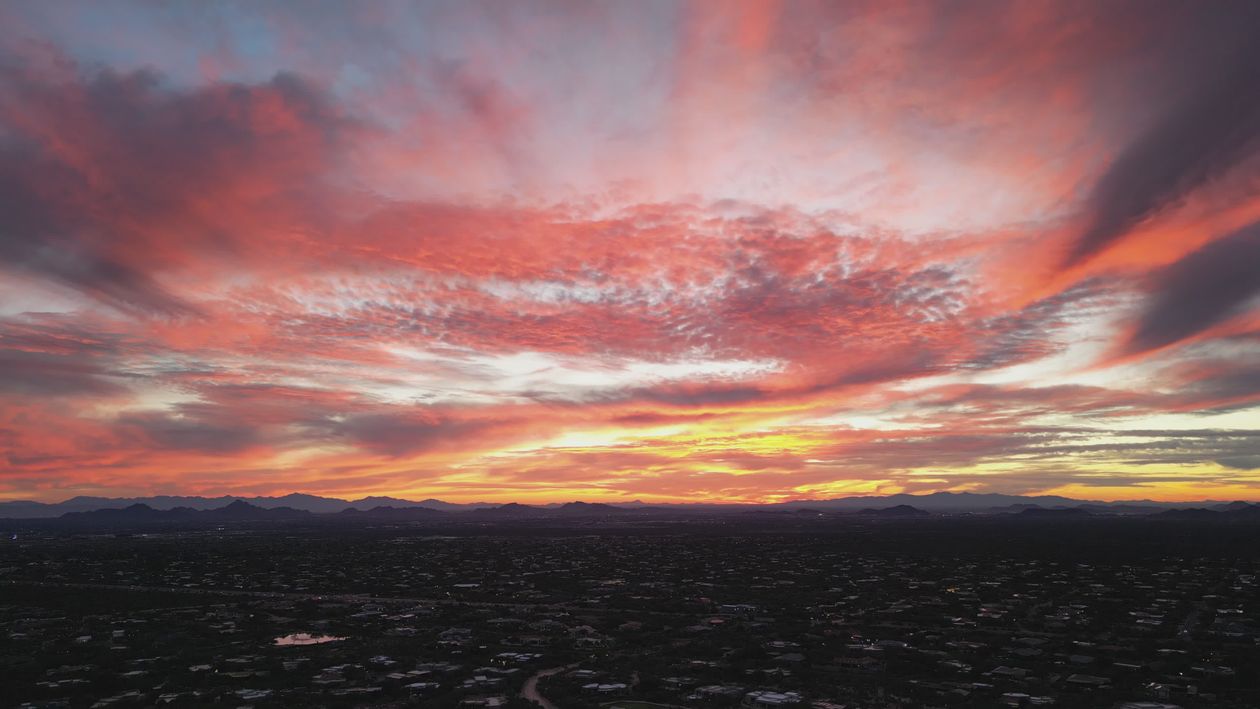 Stunning Arizona Sunset Over Desert Landscape Free Stock Video Footage ...