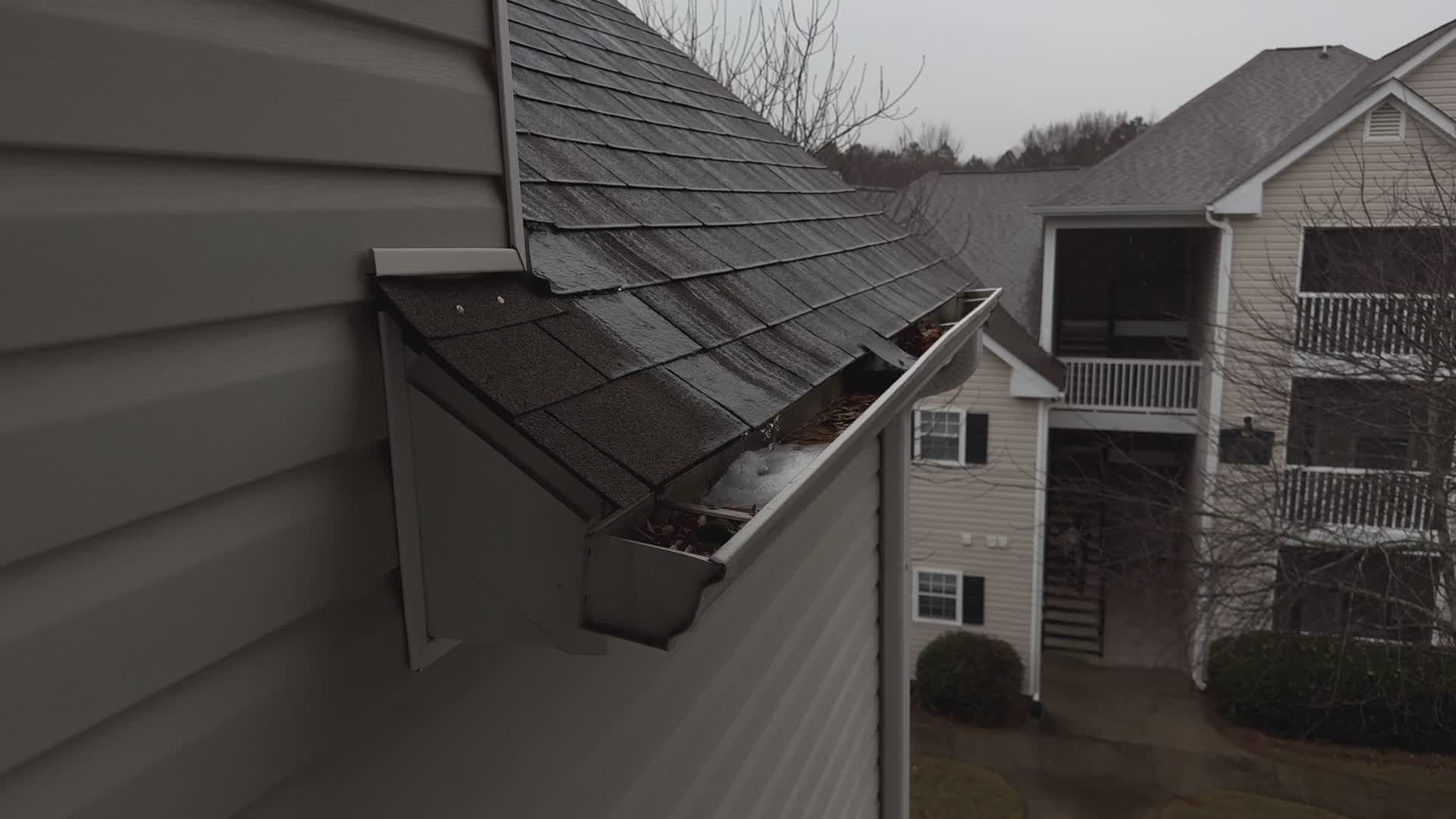 Raining on Apartment Rooftop and Gutter Shot Free Stock Video Footage ...