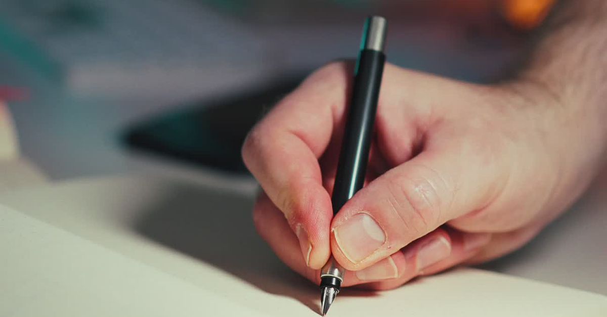 Shane Writing Hand Writing in Notebook on a Desk Free Stock Video Footage, Royalty ...