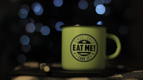 Close-Up Video Of Green Mug
