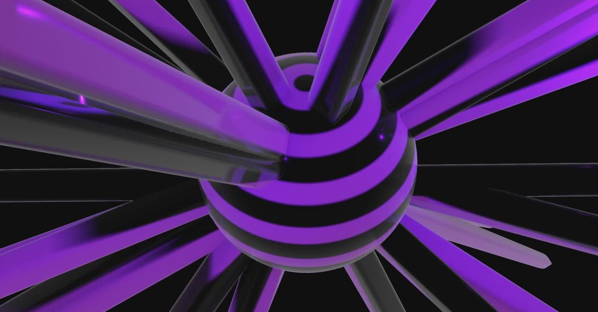 Dynamic Abstract 3D Animation with Purple Accents Free Stock Video ...