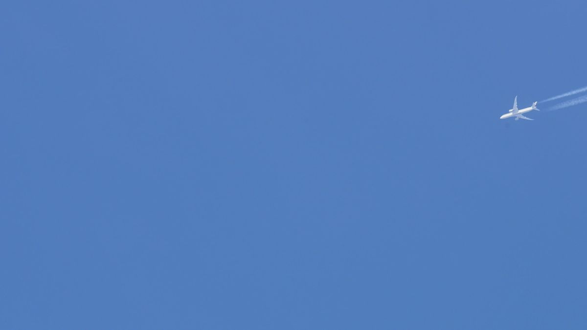 Airplane in Blue Sky with White Clouds Free Stock Video Footage ...