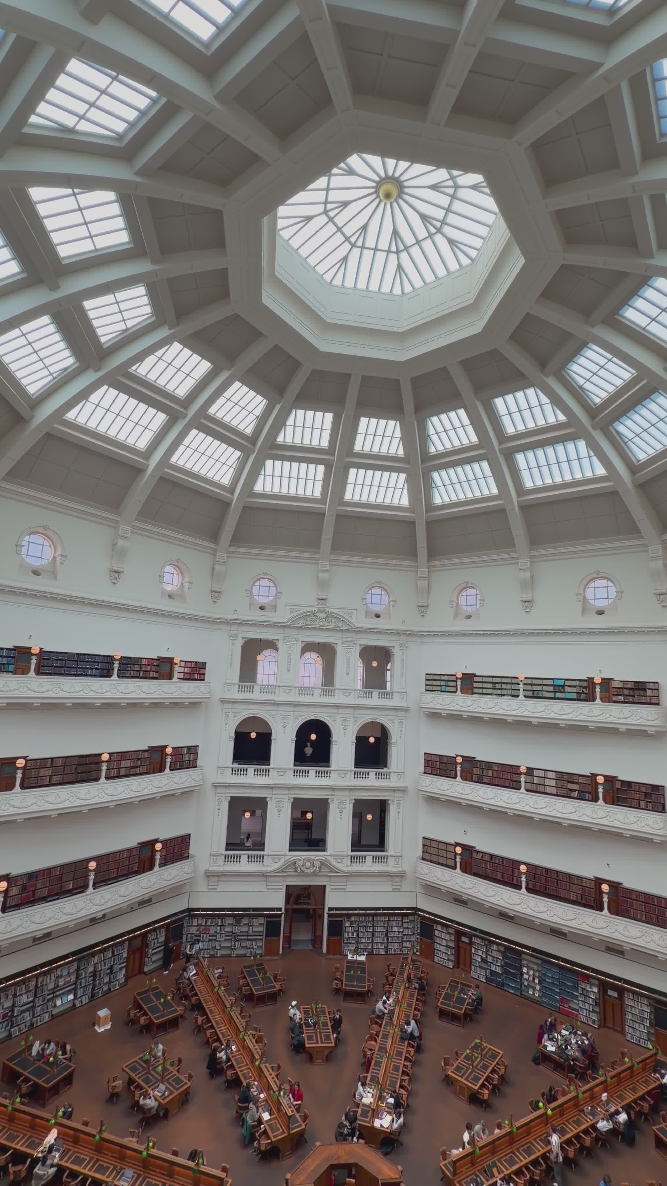 Majestic Dome of State Library Victoria Free Stock Video Footage ...