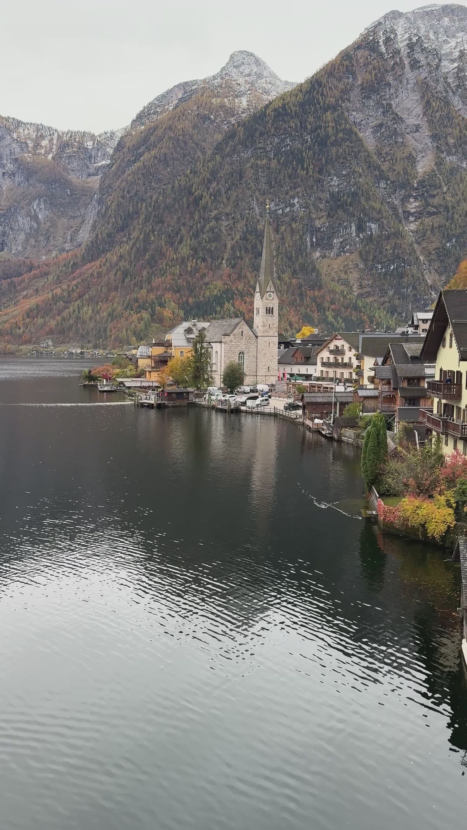 Scenic View of Hallstatt in Autumn Free Stock Video Footage, Royalty ...