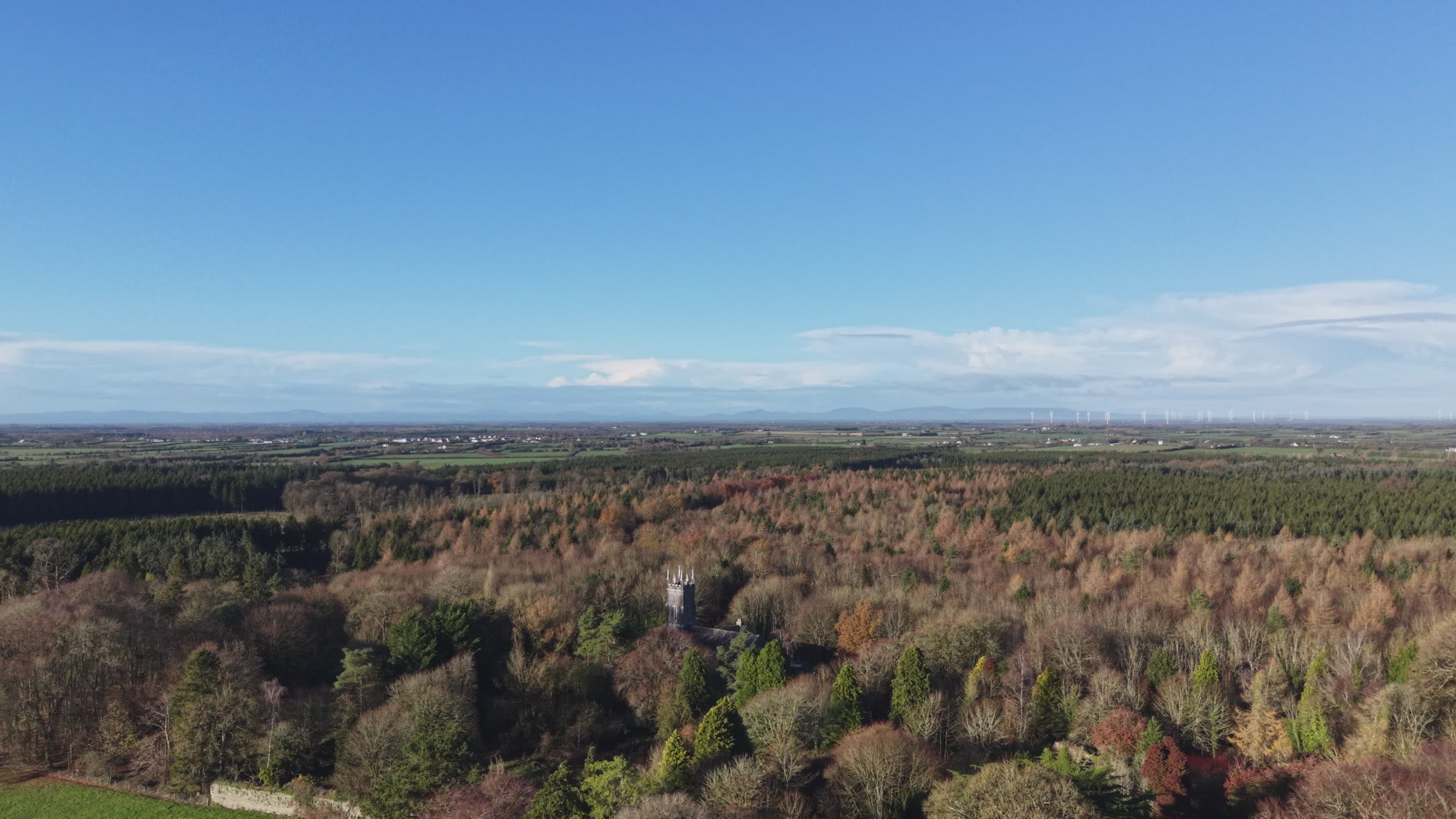 Aerial View of Lush Autumn Forest Landscape Free Stock Video Footage ...