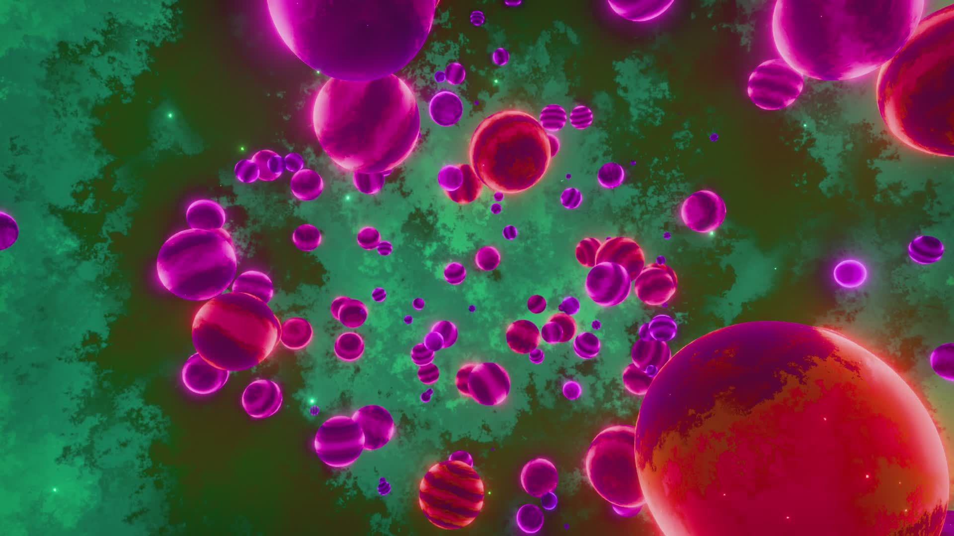 Colorful Abstract Floating Spheres Animation Free Stock Video Footage ...