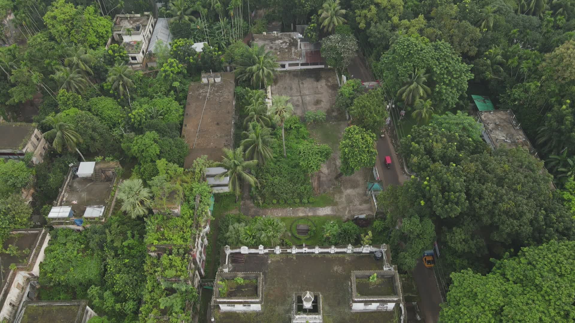 Aerial View of Historic Dhanbari Palace Tangail Free Stock Video ...