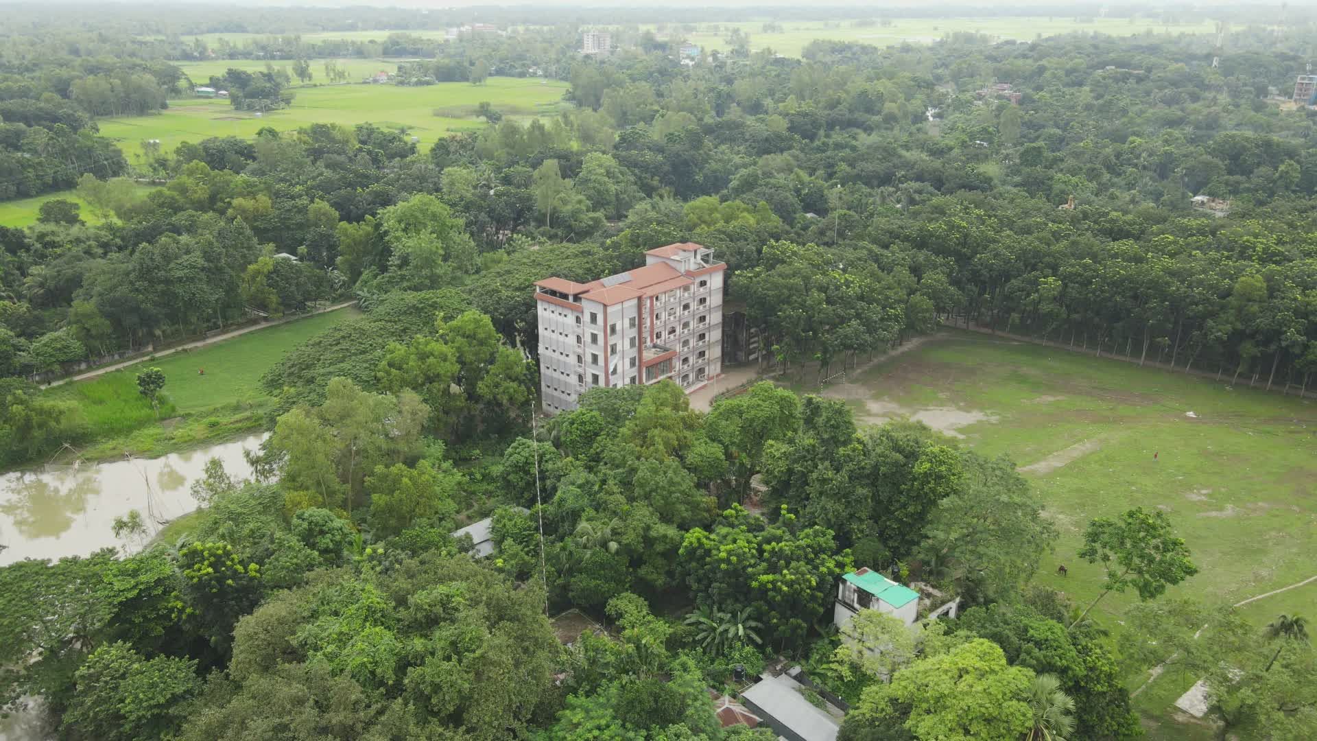 Aerial View of Tangail's Historic Architecture Free Stock Video Footage ...
