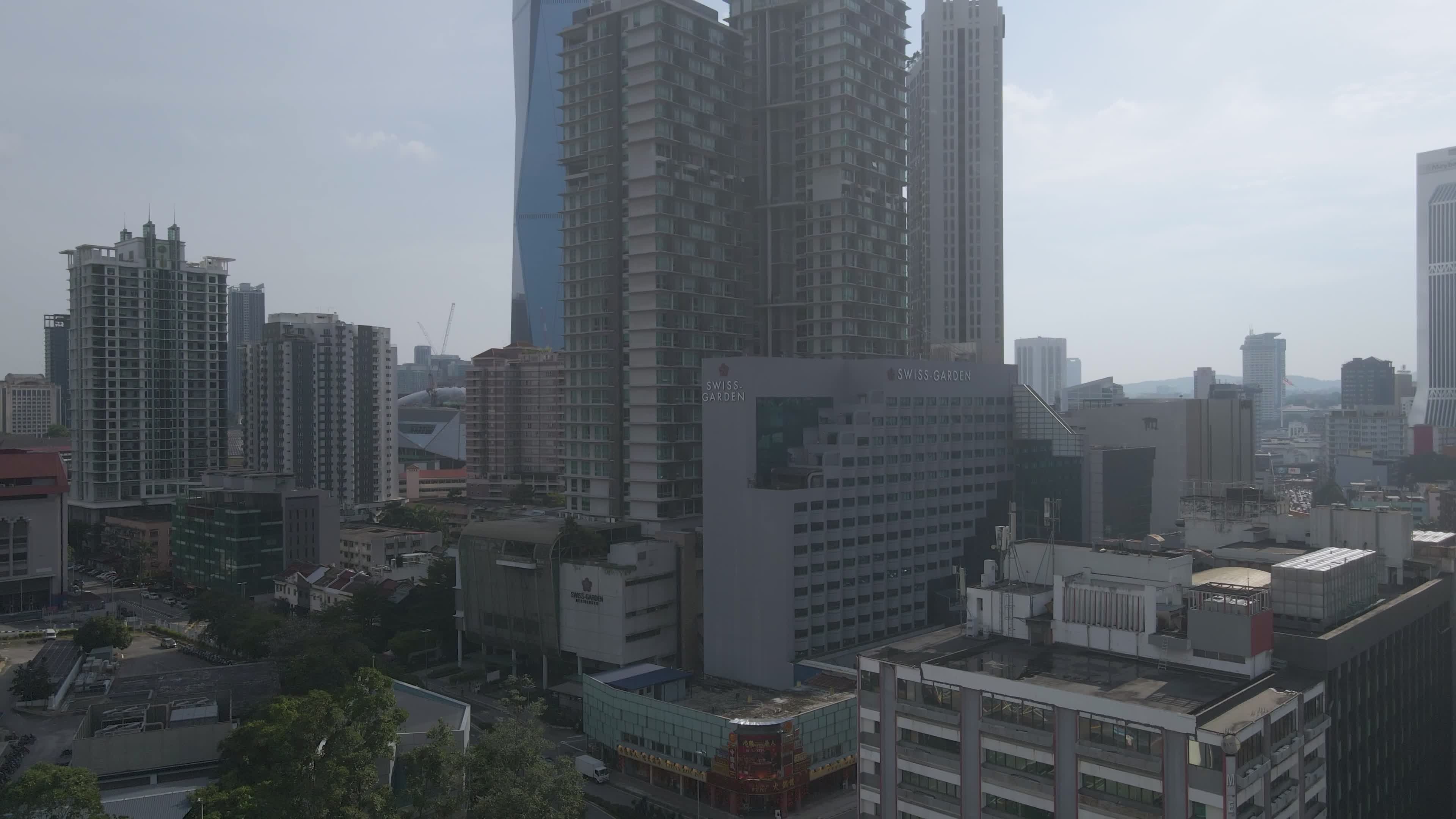 A view of the city from a high rise building Free Stock Video Footage ...