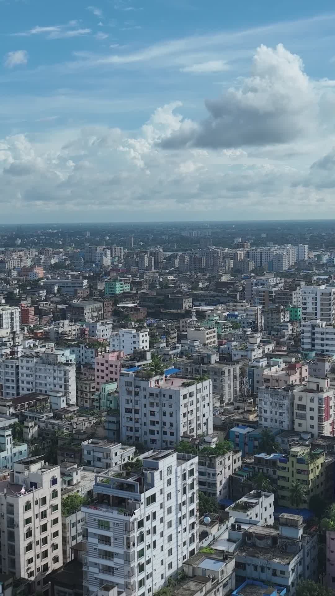 Aerial View of Dhaka City Skyline Free Stock Video Footage, Royalty ...