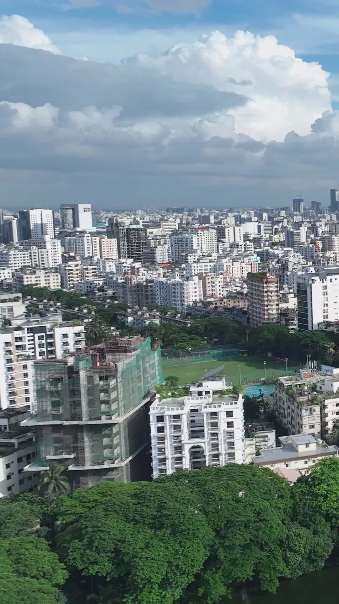 Cinematic Drone View of Dhaka Cityscape Free Stock Video Footage ...