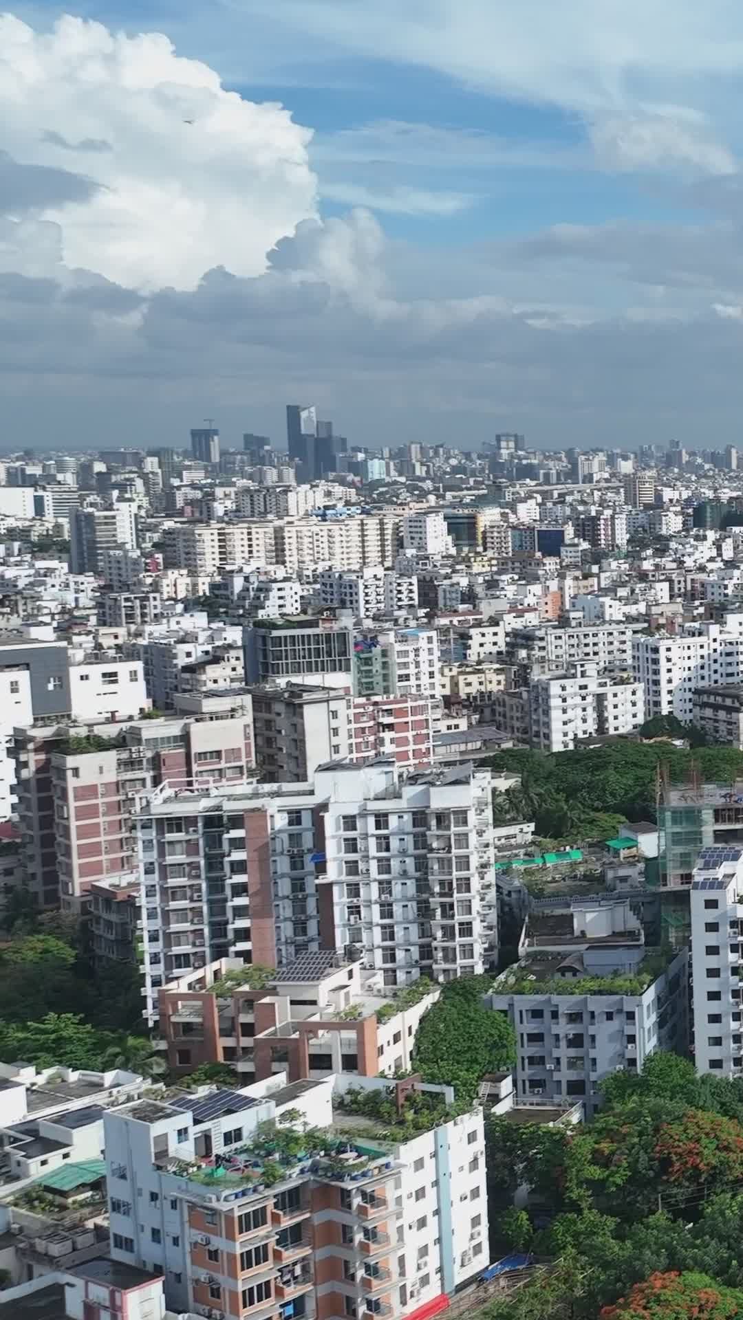 Cinematic Aerial View of Dhaka City Skyline Free Stock Video Footage ...
