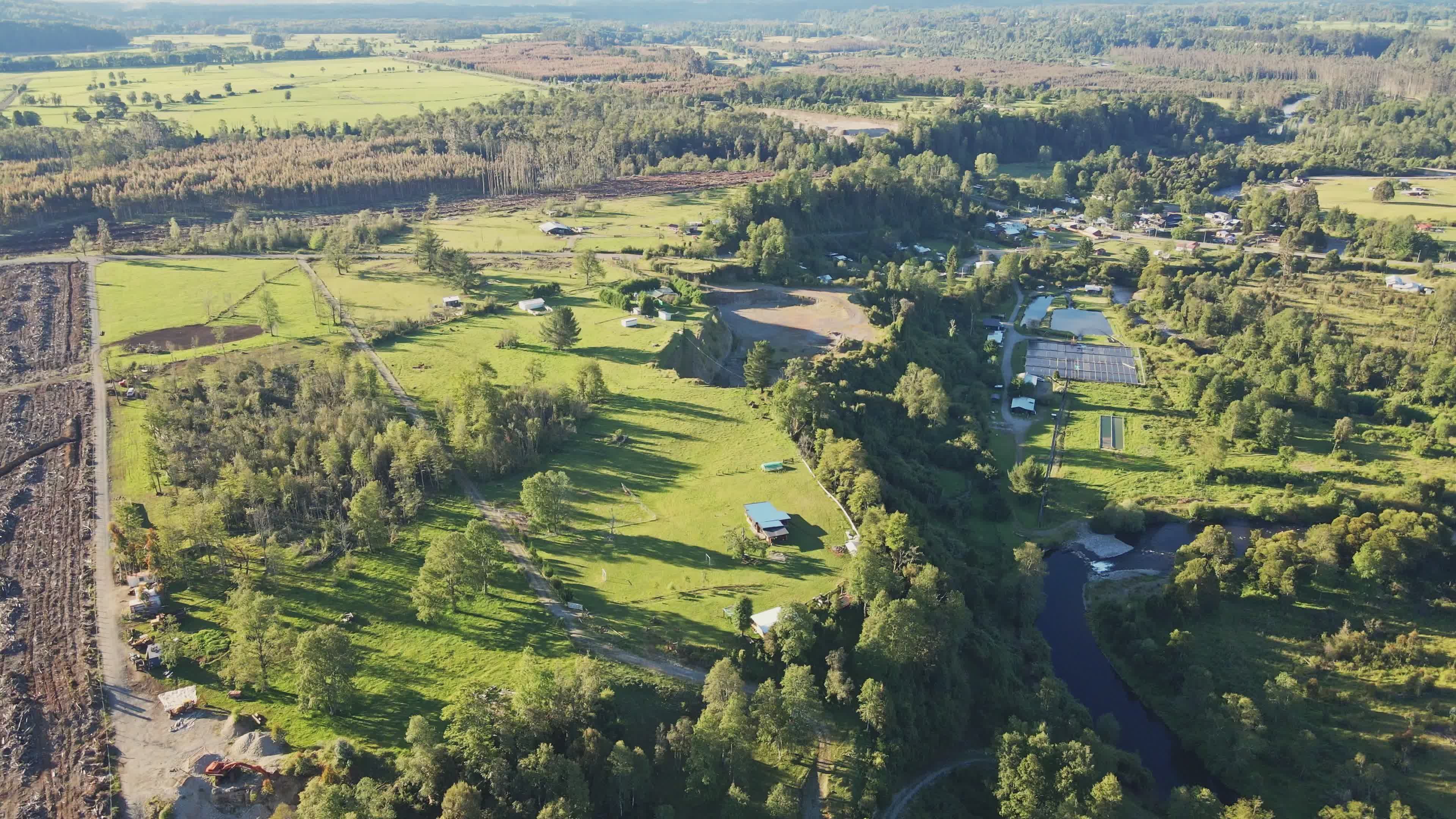 Scenic Aerial View of Lush Green Countryside Free Stock Video Footage ...