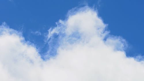 青い空の下の白い雲