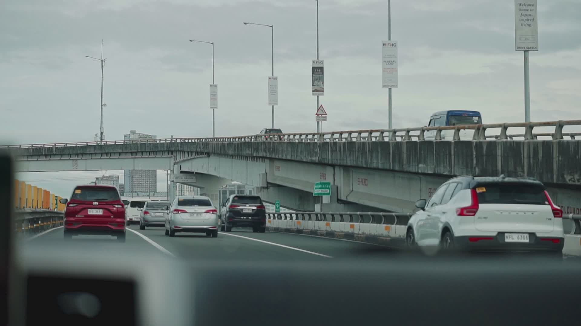 City Highway Traffic with Skyline View Free Stock Video Footage ...
