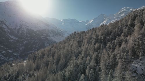 Breathtaking Aerial Drone View of Snowy Alps Free Stock Video Footage ...