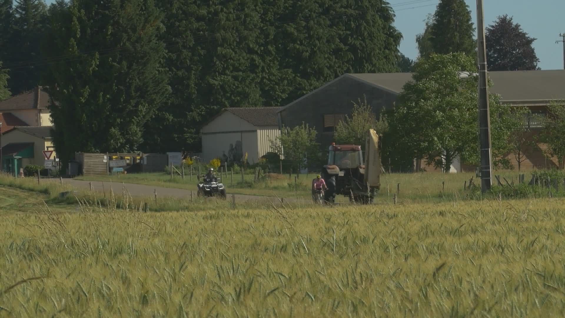 Tractor in Wheat Field Rural Scene Free Stock Video Footage, Royalty ...