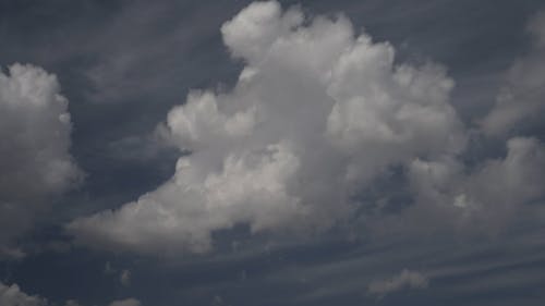 Cirrus Clouds floating Before Disappearing In The Sky 