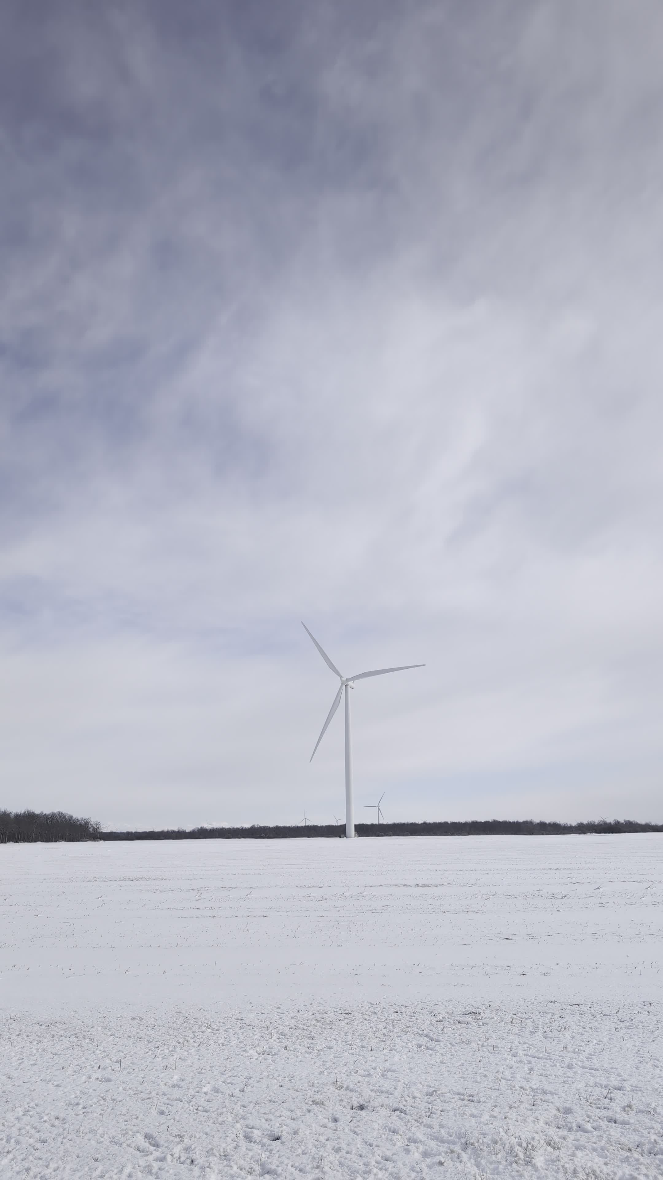Wind Turbine in Snowy Winter Landscape Free Stock Video Footage ...