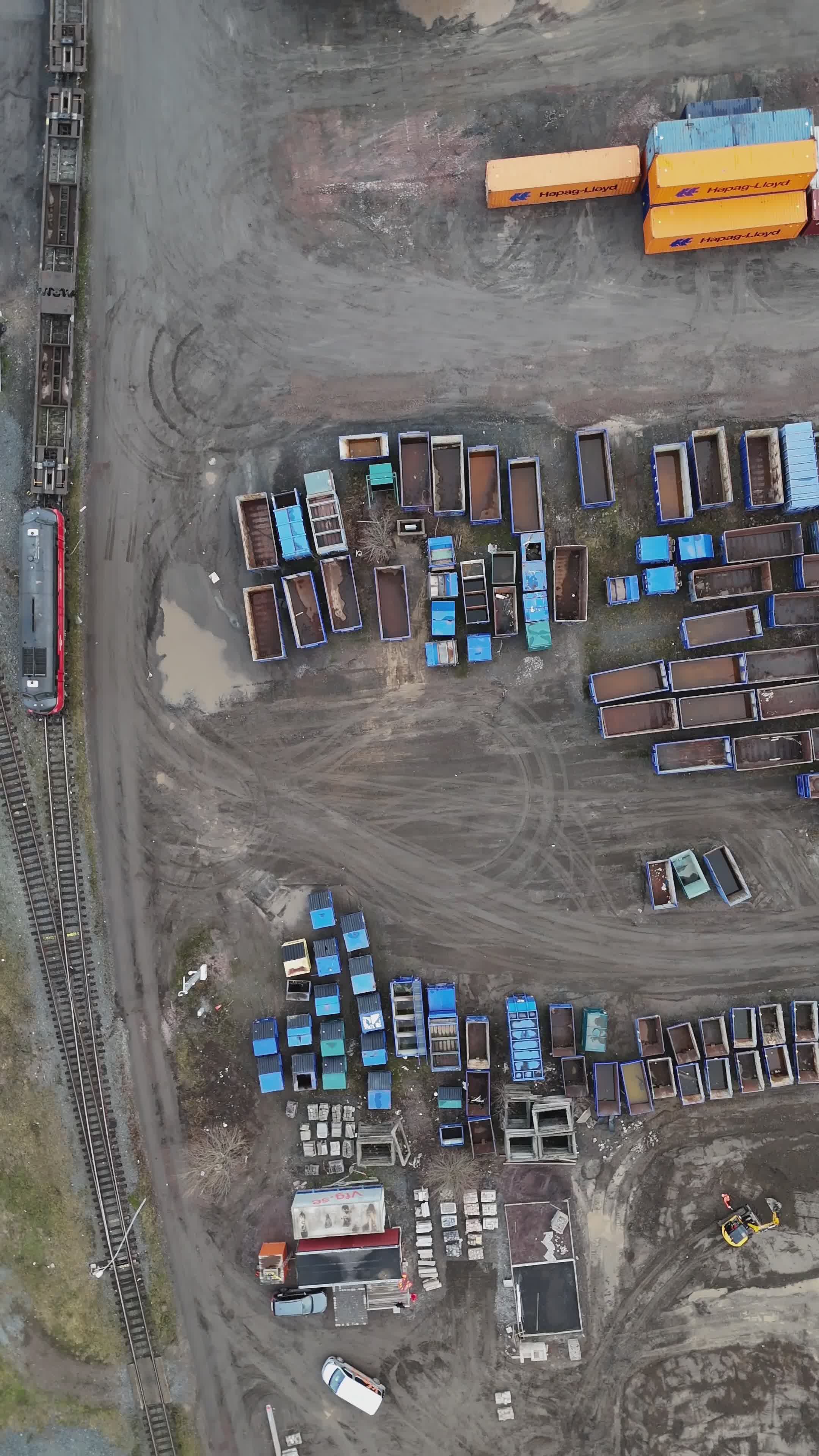 Aerial View of Shipping Containers in Sweden Free Stock Video Footage ...