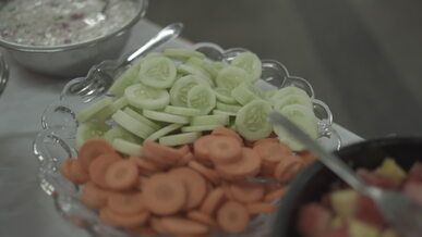 exquisite salad platter at south indian wedding