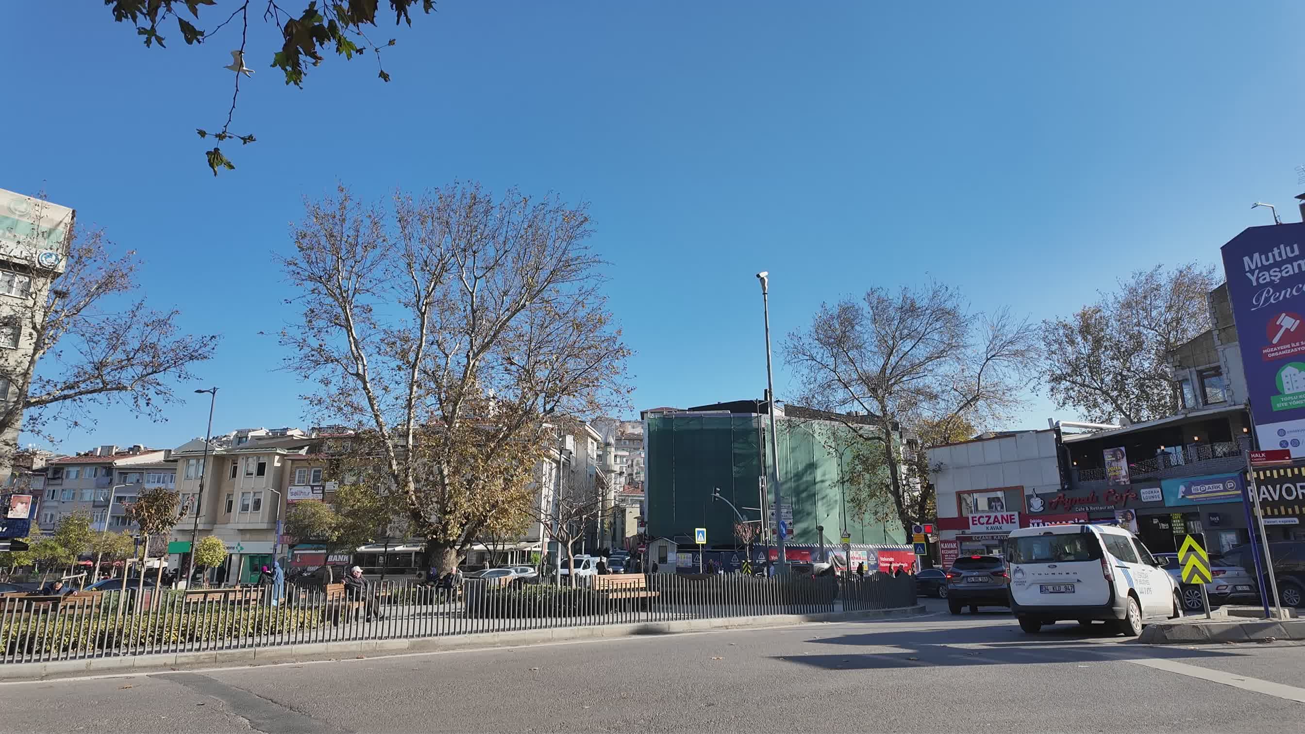 Urban Street View with Pedestrian and Traffic Free Stock Video Footage ...