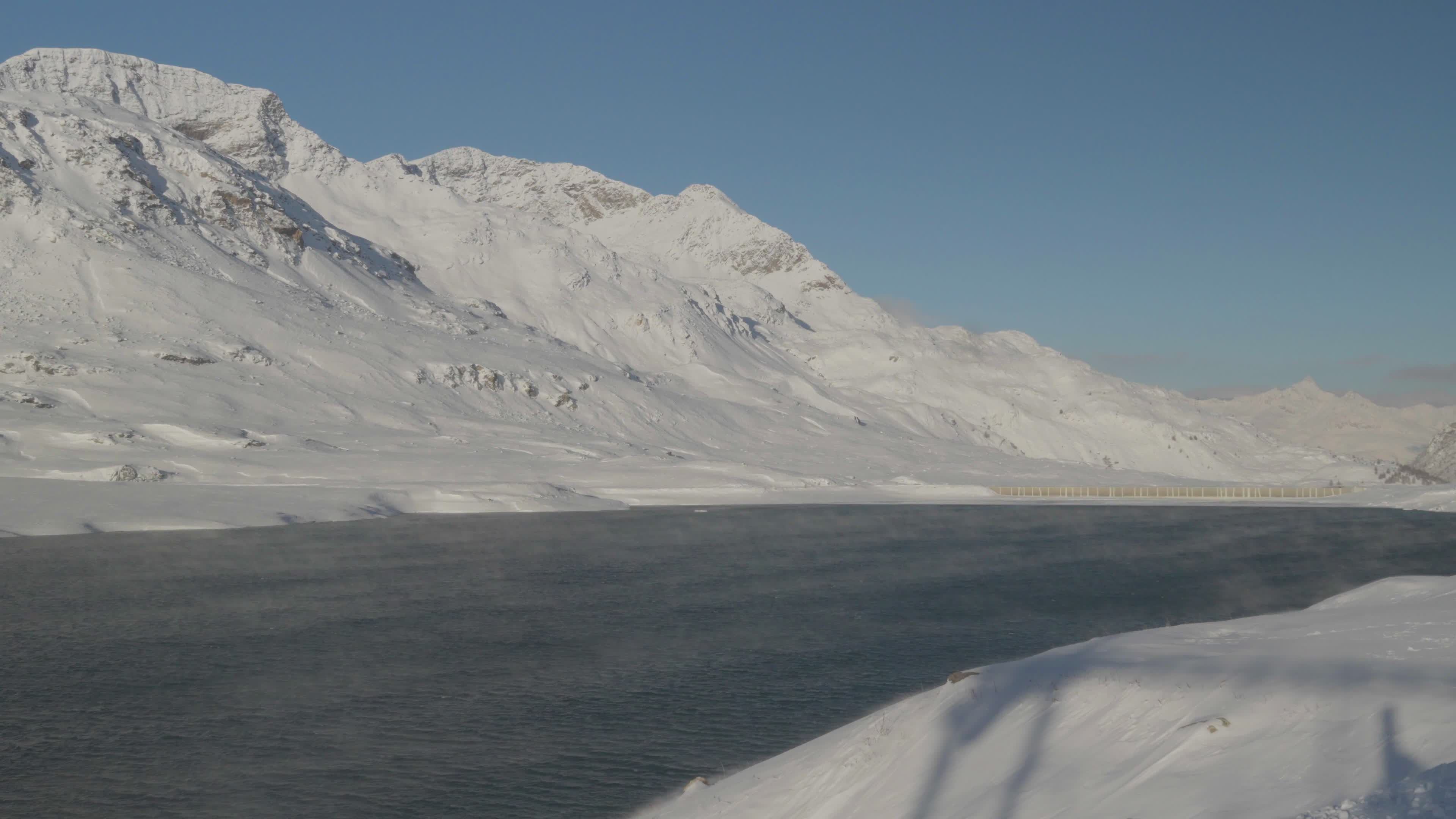 Stunning Aerial View of Snowy Mountain Range Free Stock Video Footage ...