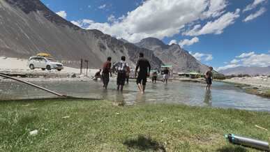 adventure in scenic nubra valley river