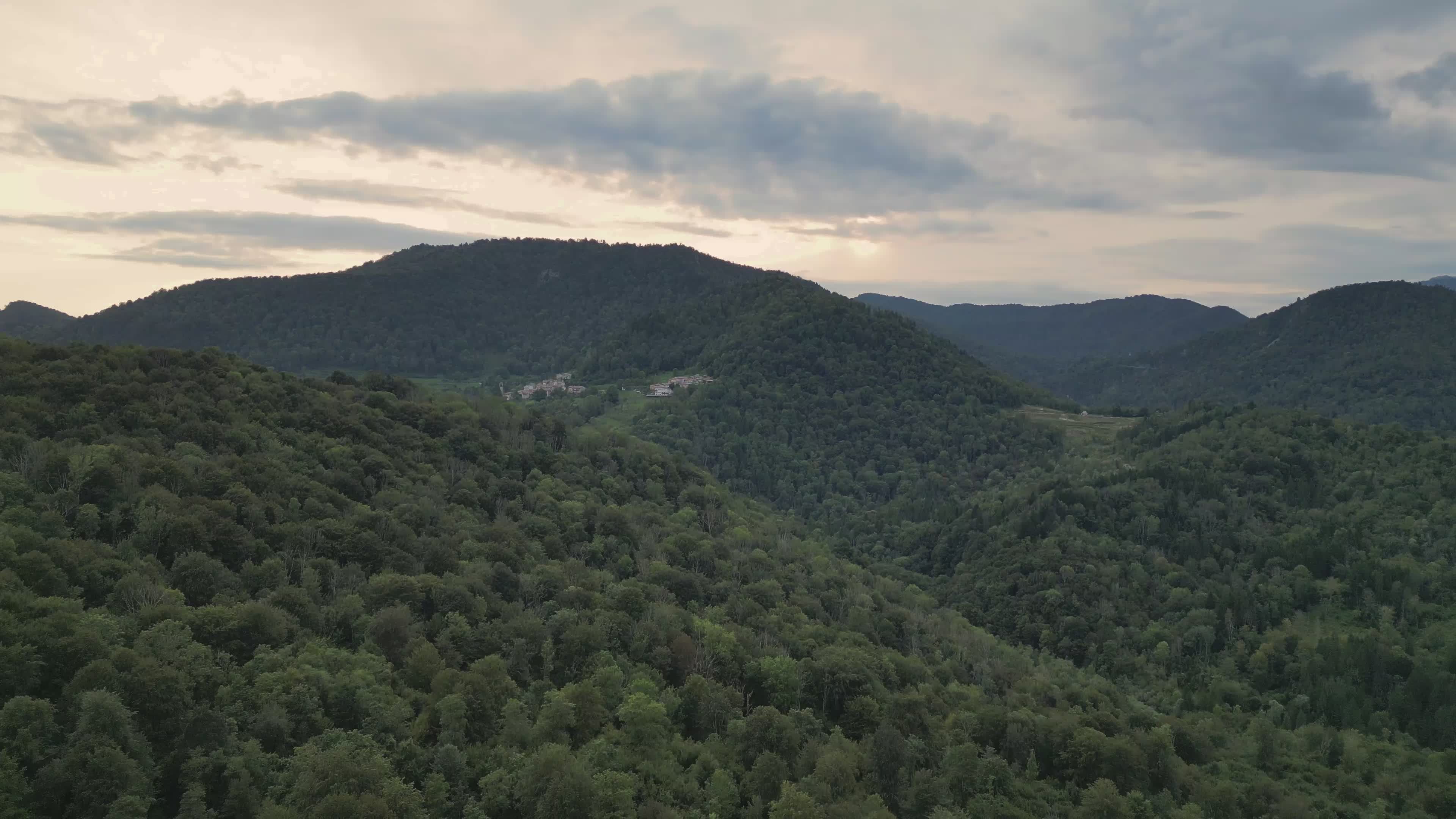 Scenic Aerial View of Lush Green Mountain Range Free Stock Video ...