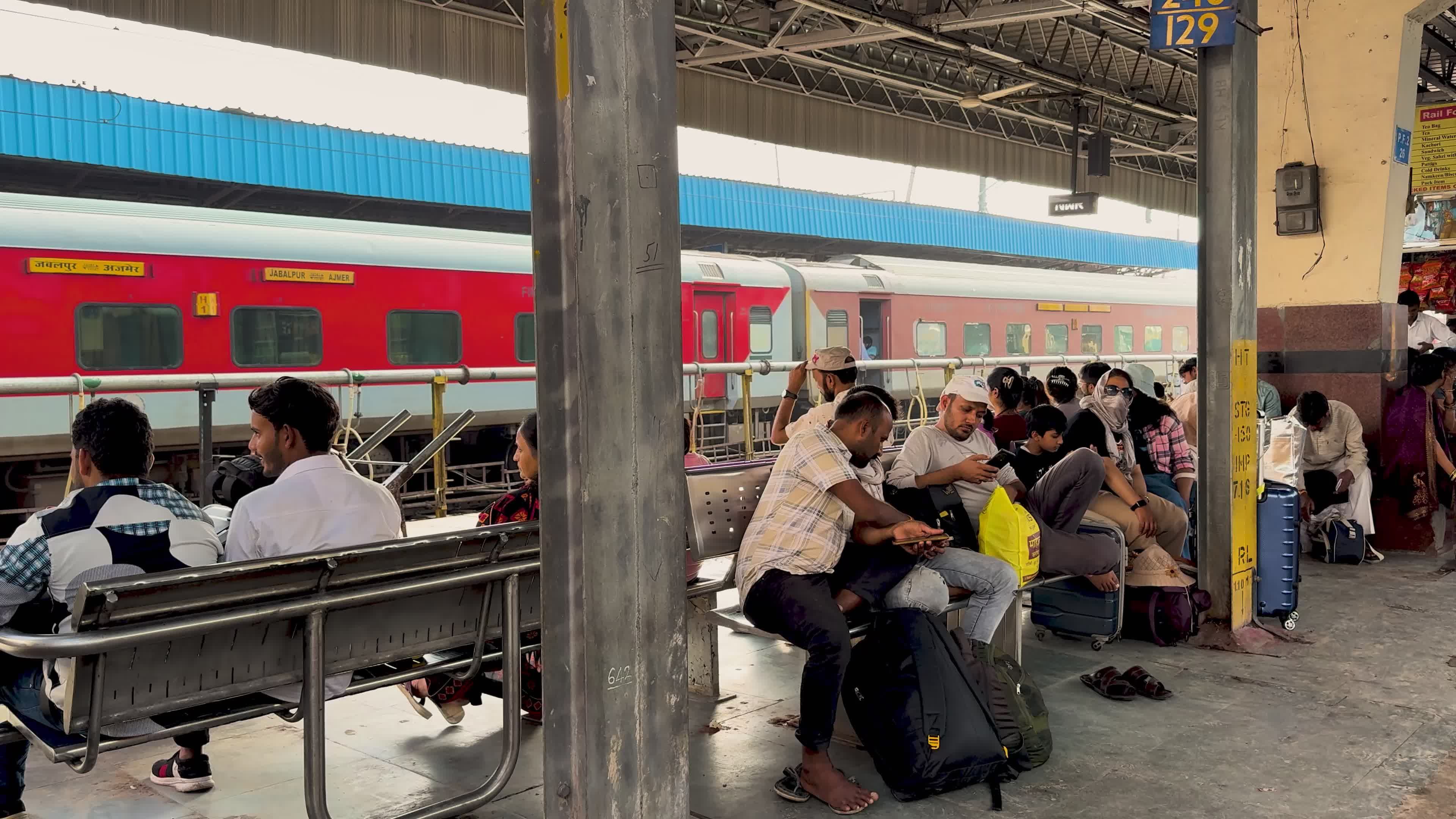 Vibrant Platform Scene at Indian Railway Station Free Stock Video ...