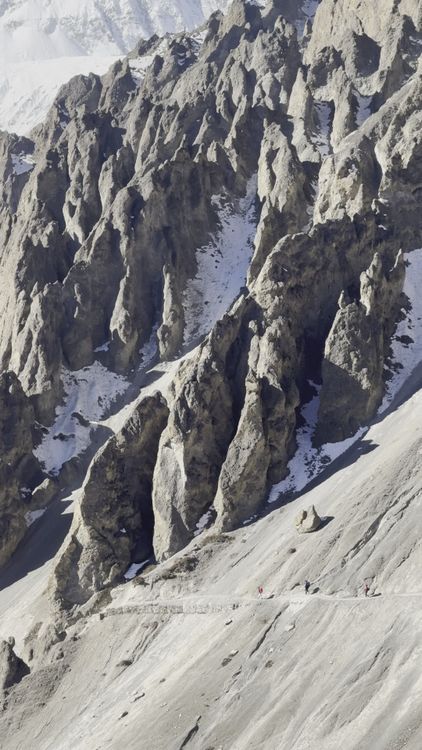 Aerial View of Majestic Snowy Mountain Peaks Free Stock Video Footage ...
