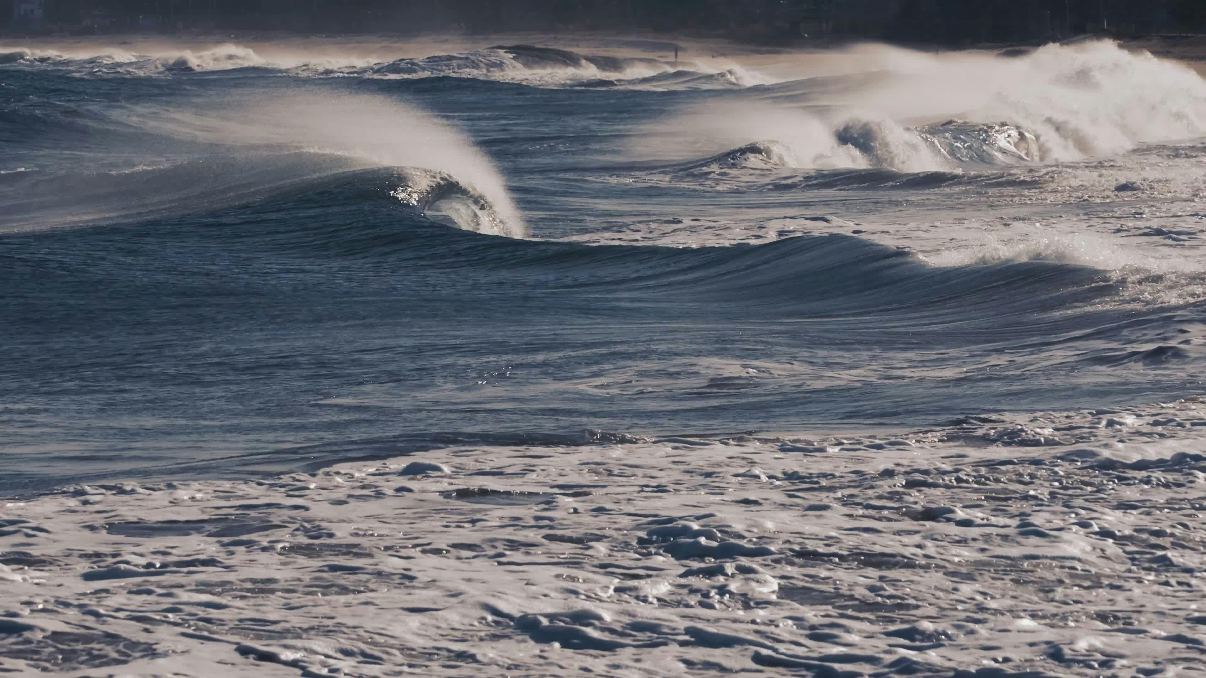 dynamic ocean waves in coastal landscape 35371501