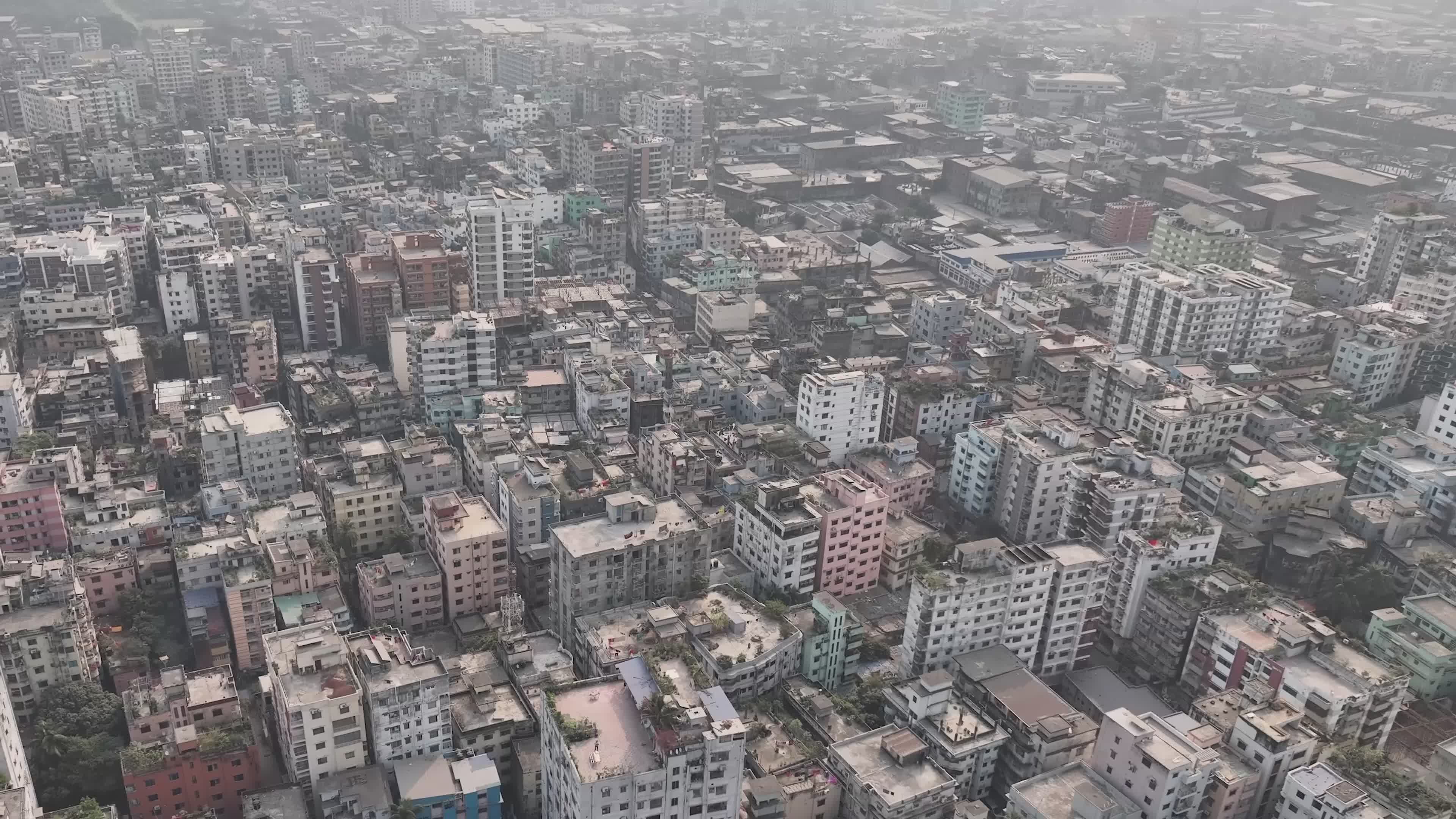 Stunning Aerial View of Dhaka Cityscape Free Stock Video Footage ...