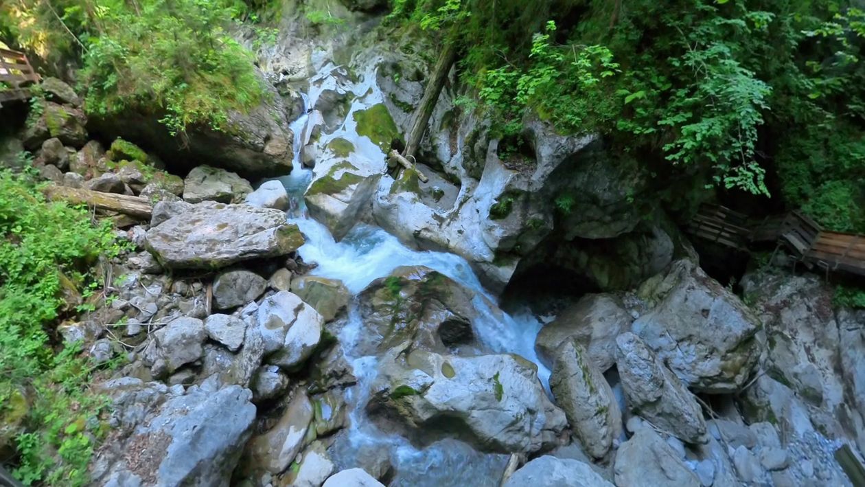 Serene Forest Waterfall Cascading Over Rocks Free Stock Video Footage ...