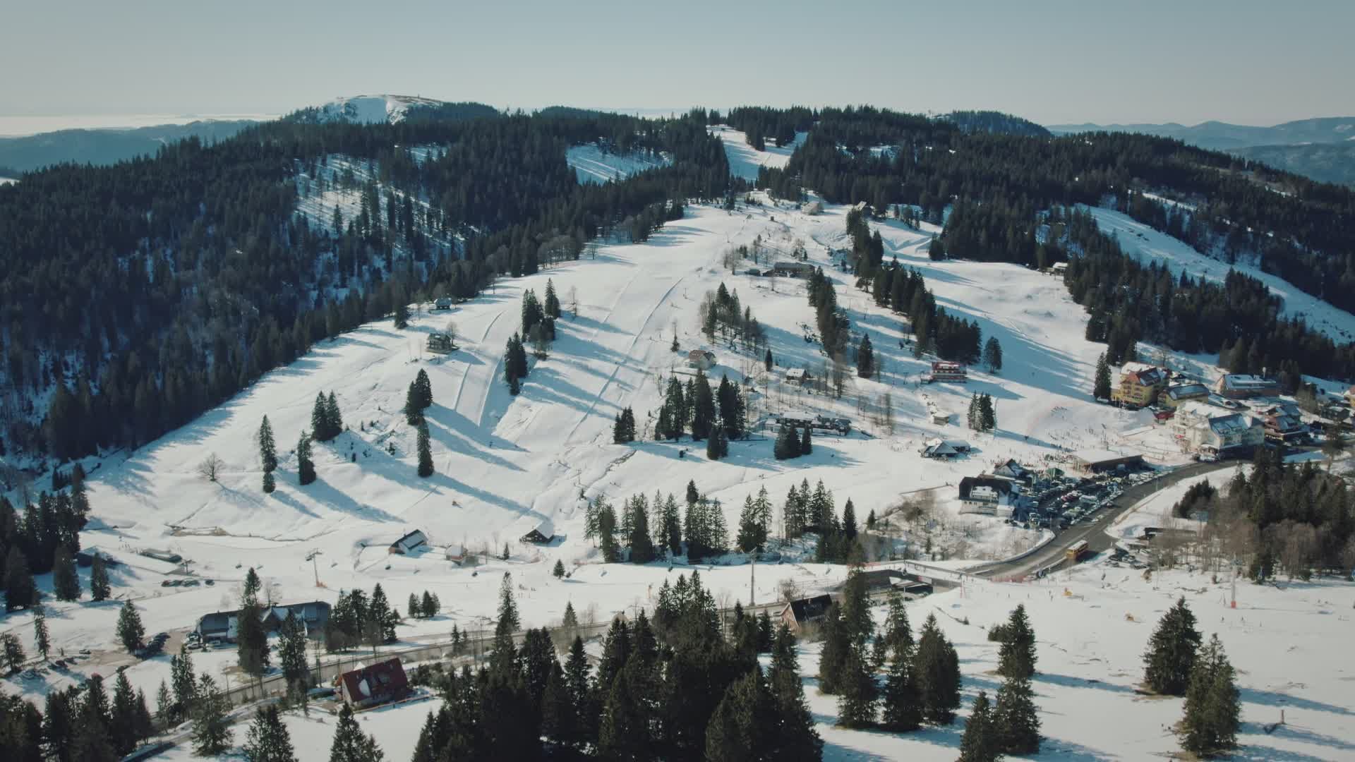 Stunning Aerial View of Snowy Winter Landscape Free Stock Video Footage ...