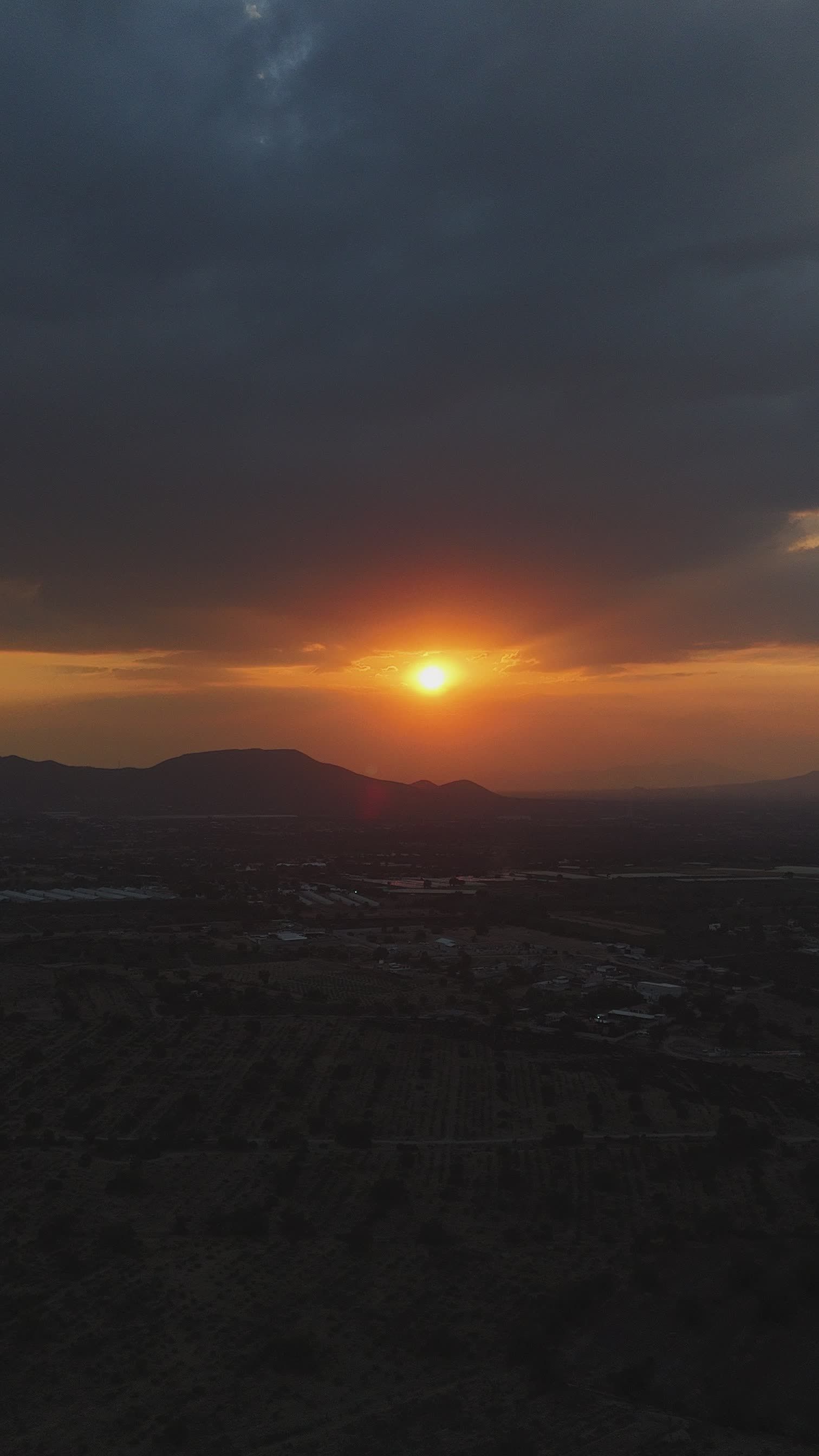 stunning aerial sunset over mountains 35407650